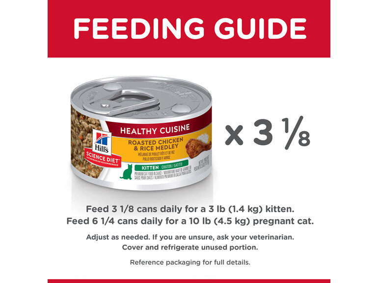 Hill's Science Diet Kitten Healthy Cuisine Chicken & Rice Medley Canned Cat Food 24x79g