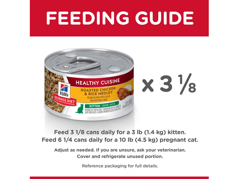 Hill's Science Diet Kitten Healthy Cuisine Chicken & Rice Medley Canned Cat Food, 79g, 24 Pack