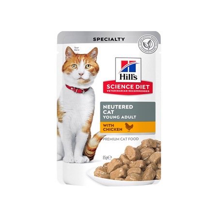 Hill's Science Diet Young Adult Neutered Cat Chicken Cat Food Pouches