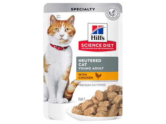 Hill's Science Diet Young Adult Neutered Cat Chicken Cat Food Pouches