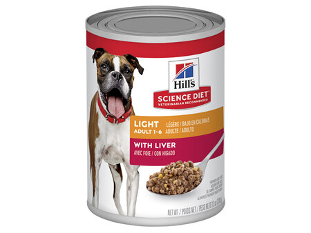 Hills SD Adult Light Liver Canned Dog Food, 370g, 12 pack