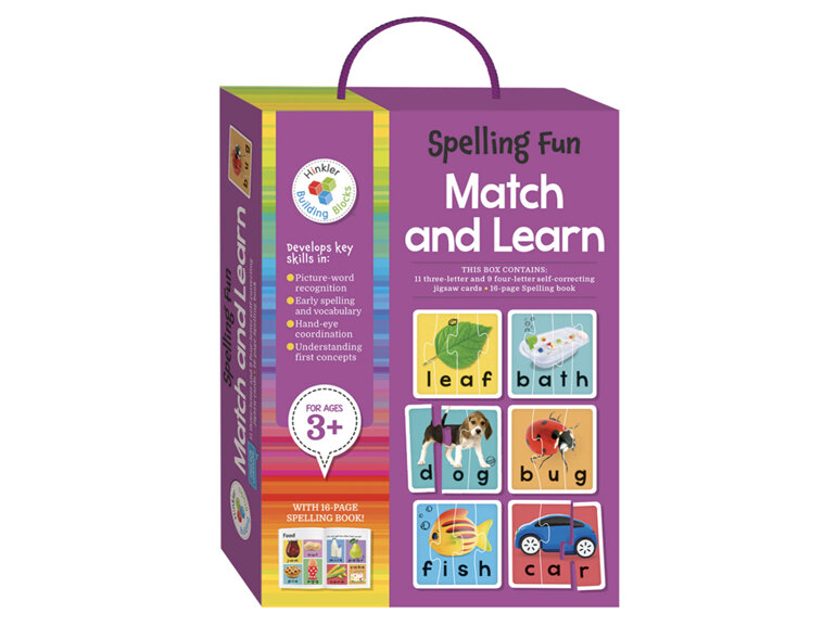 hinkler match and learn spelling fun card game early learning literacy