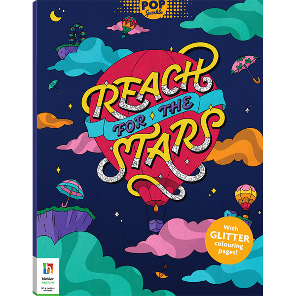 Hinkler Pop Sparkle Reach for the Stars Colouring Book
