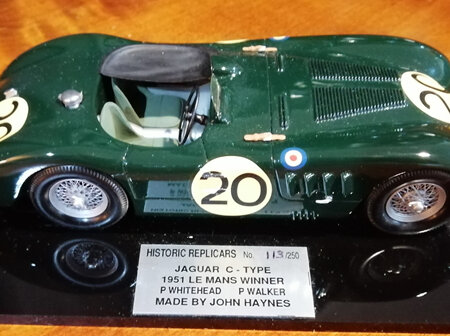 Historic Replicars 1/24 Jaguar C-Type 1951 Le Mans Winner