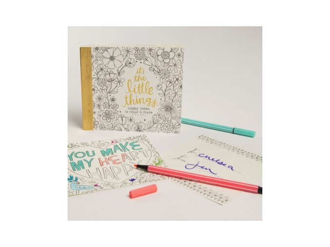 hnt003 happy notes natural life the little things colouring