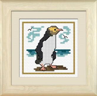 Hoiho Yellow Eyed Penguin Cross Stitch Kit by Lyn Mannings