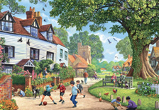 Holdson 1000 Piece Jigsaw Puzzle: Brenchly Village Football