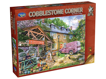Holdson 1000 Piece Jigsaw Puzzle  Cobblestone Corner Potters Cottage