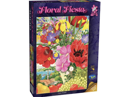 Holdson 1000 Piece Jigsaw Puzzle  Floral Fiesta Poppy Paradise