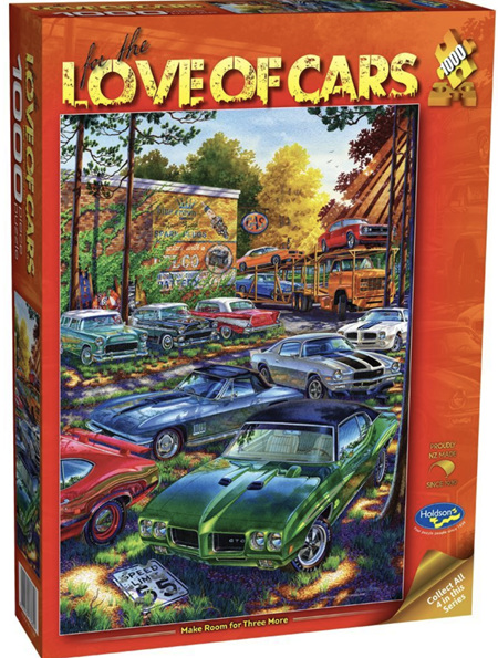 Holdson 1000 Piece Jigsaw Puzzle - For the Love of Cars (Make Room For Three More)