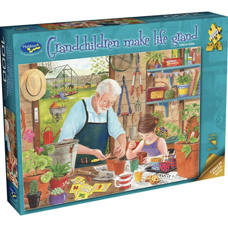 Holdson 1000 Piece Jigsaw Puzzle: Grandchildren Make Life Grand  (Sowing Seeds)