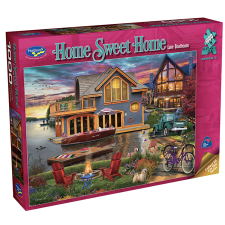 Holdson 1000 Piece Jigsaw Puzzle: Home Sweet Home S3 - Lake Boathouse