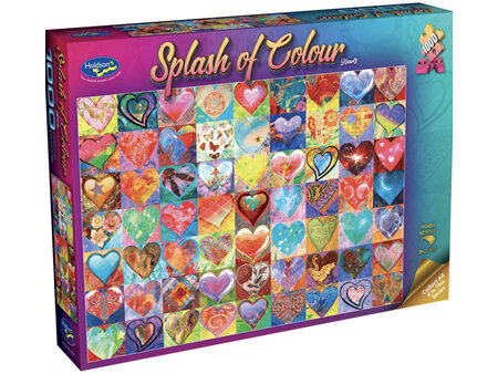 Holdson 1000 Piece Jigsaw Puzzle Splash Of Colour Hearts
