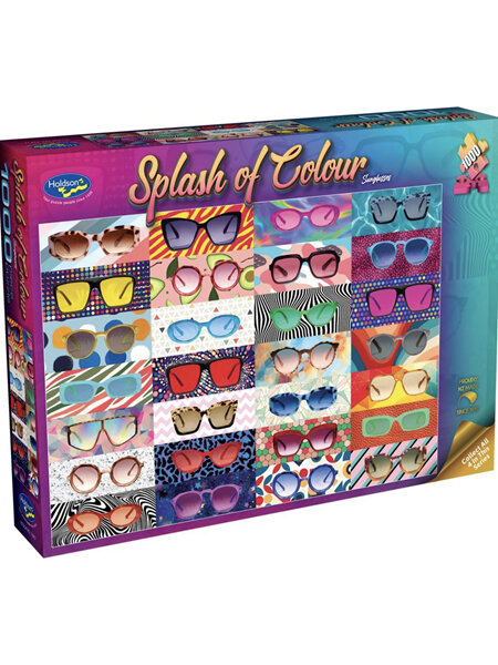 Holdson 1000 Piece Jigsaw Puzzle Splash Of Colour  Sunglasses
