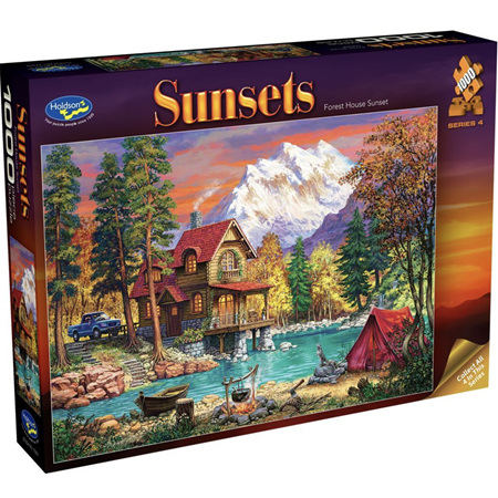 Holdson 1000 Piece Jigsaw Puzzle: Sunsets S4 Forest House Sunset