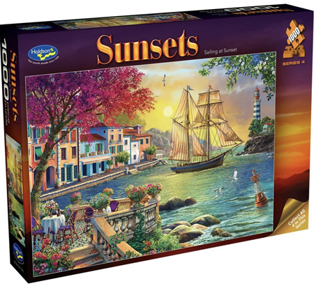 Holdson 1000 Piece Jigsaw Puzzle: Sunsets S4 Sailing at Sunset