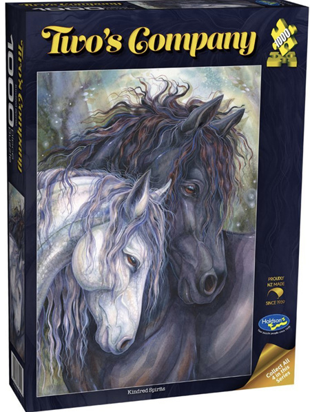 Holdson 1000 Piece Jigsaw Puzzle: Two's Company   (Kindred Spirits - Horses)