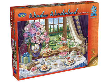 Holdson 1000 Piece Jigsaw Puzzle  Window Wonderland English High Tea