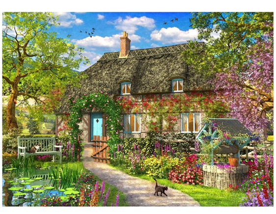Holdson 1000 piece puzzle The Old Cottage buy at www.puzzlesnz.co.nz
