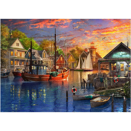 Holdson's 1000 Piece Jigsaw Puzzle: Safe Harbour - Harbour Sunset