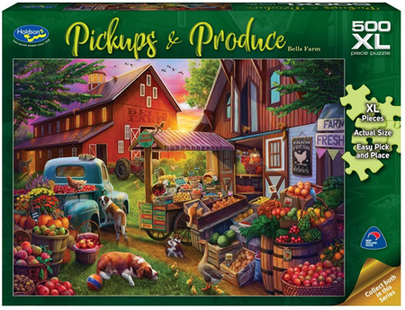 Holdson's 500XL Piece Jigsaw Puzzle: Pickups & Produce - Bells Farm