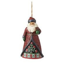 Holiday Manor Santa with Bell ornament