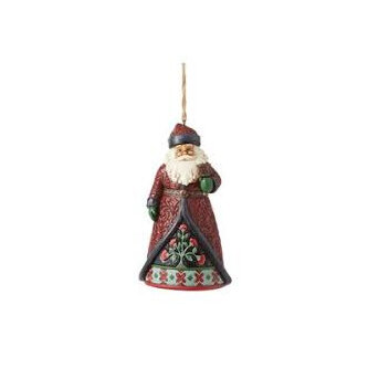 Holiday Manor Santa with Bell ornament