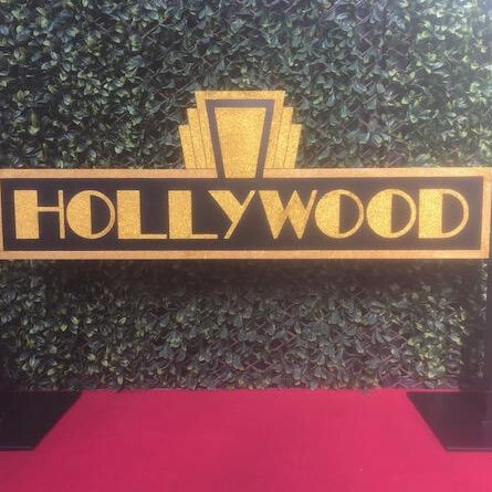 Hollywood Glitter Entrance Sign