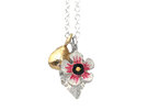 honey manuka flower gold drop sterling leaf necklace pendant lily griffin nz