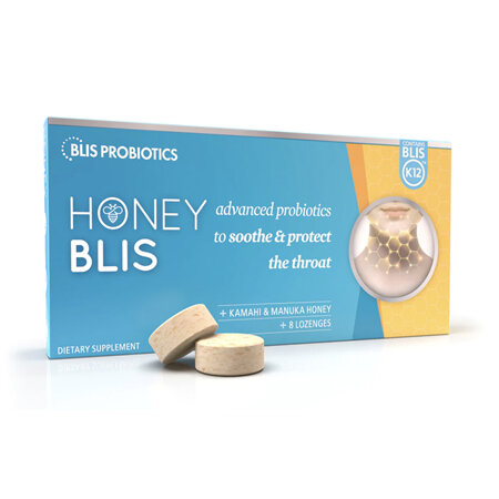 HoneyBlis with BLIS K12 Manuka + Kamahi Honey 8 Lozenges