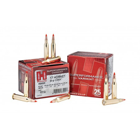 Hornady 17 Hornet 20gr V-Max Superformance Varmint Ammunition