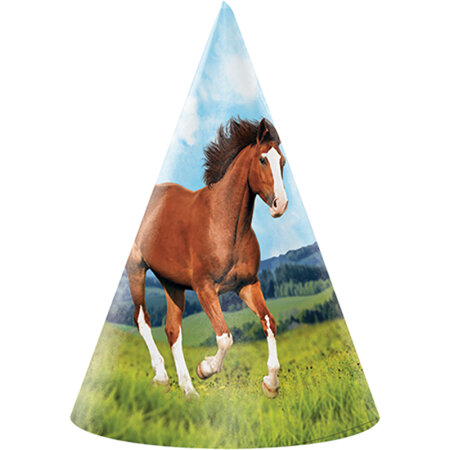 Horse party cone hats x 8