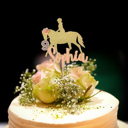 Horse Riding Cake Topper Personalised