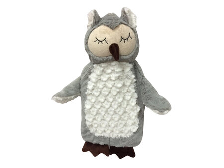 Hot Water Bottle with Owl Cover 1L