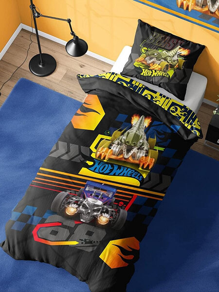 Hot Wheels Bone Shaker Reversible Single Duvet Cover Set