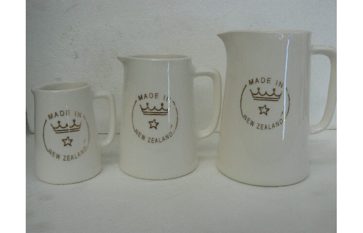 Hotel Jug sizes, H#1 is on the left, H#3 middle, H#4 on the right