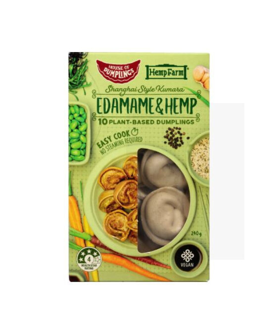 House of Dumplings Kumara Edamame & Hemp Dumplings 240g