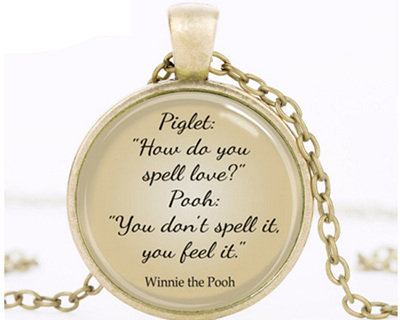 How do you spell Love? Winnie the Pooh Pendant