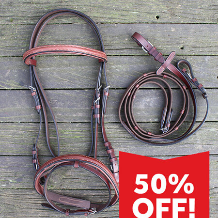 HP English Snaffle Bridle with Reins