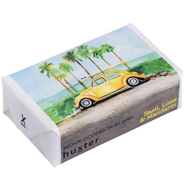 Huxter Buggie Yellow Triple Milled Soap Basil, Lime & Mandarin