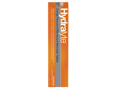Hydralyte Electrolyte Effervescent Orange Tablets - 20s