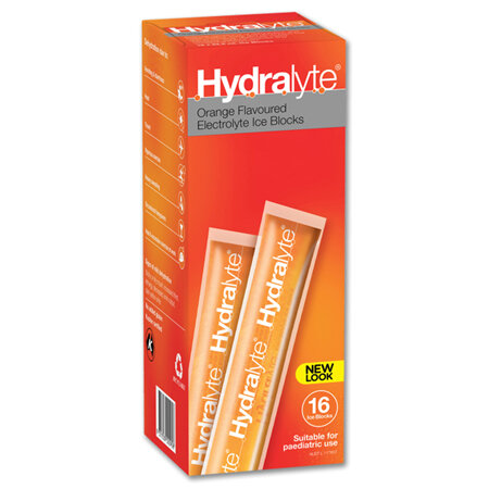Hydralyte Ice Block Orange 16pk