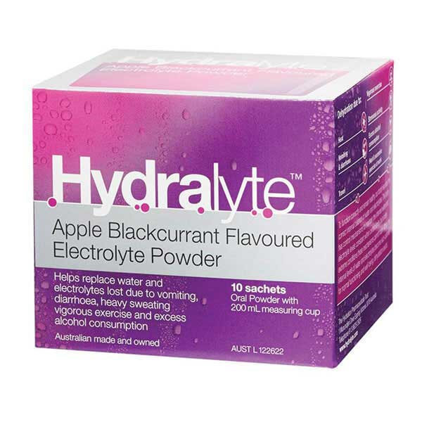 Hydralyte Sachet Apple & Blackcurrant 10 sachets