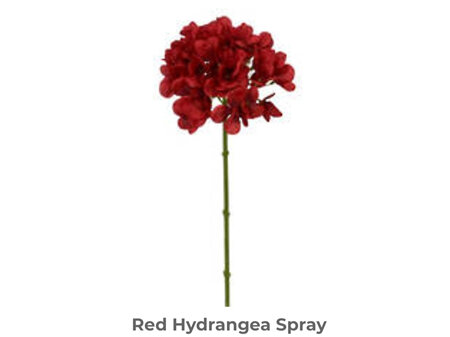Hydrangea Red Spray 48cm