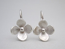 Hydrangea Sterling Silver Earrings Small