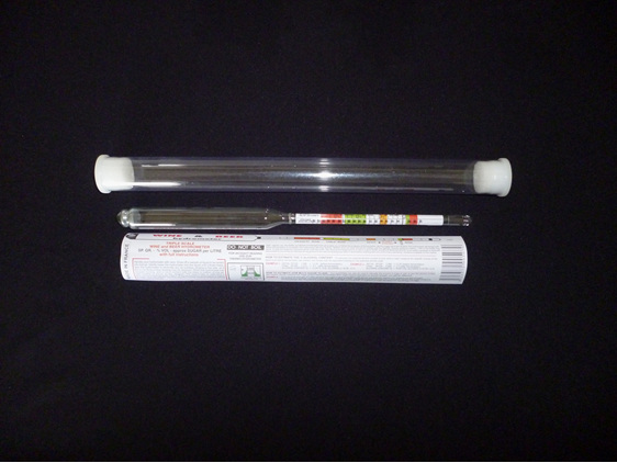 Hydrometer for brewing beer wine and spirits