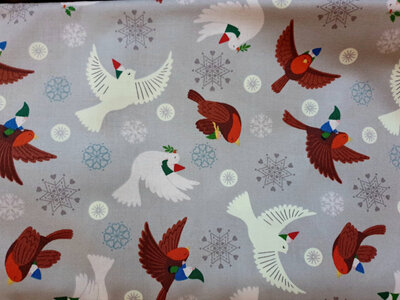 Hygge Glow- Gnomes on Doves & Robins Grey