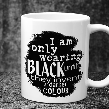 I am Only Wearing Black Mug