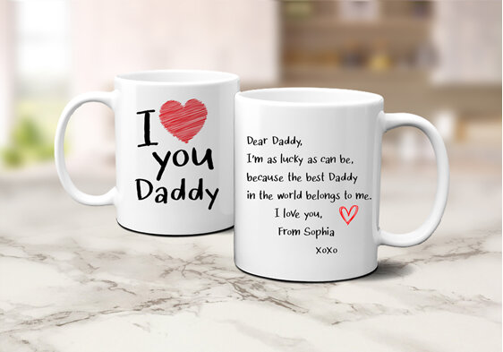 I love you Daddy personalised Mug