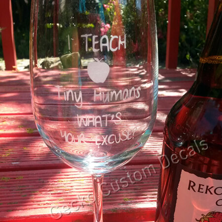 I Teach Tiny Humans - Etched Glass